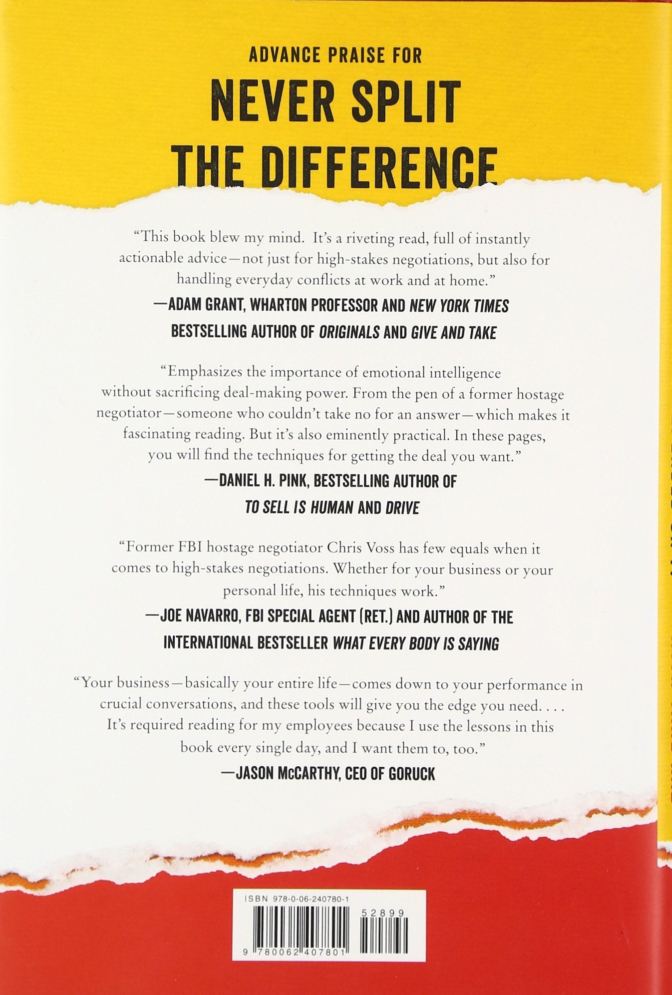 Never Split the Difference: Negotiating As If Your Life Depended On It