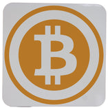 Set of Four Bitcoin Logo Cork Backed Coasters